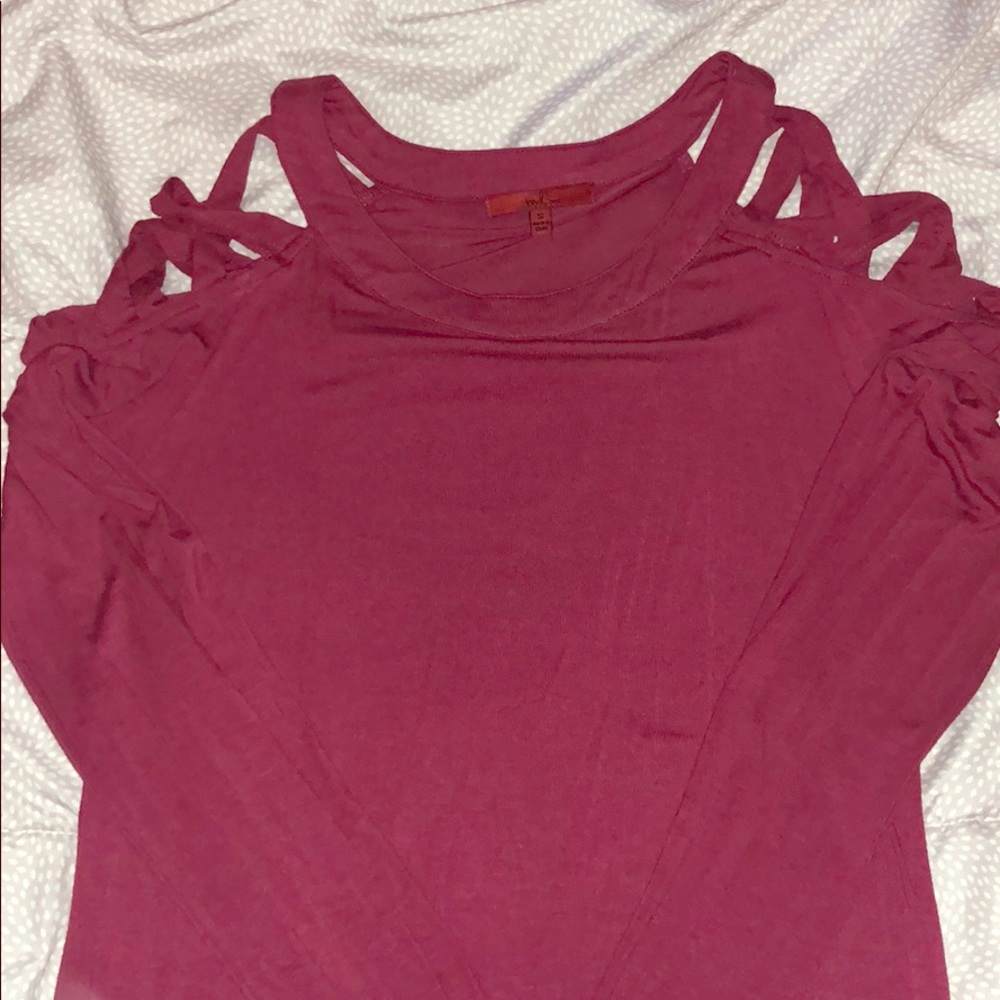 BKE Red (buckle) long sleeve shirt